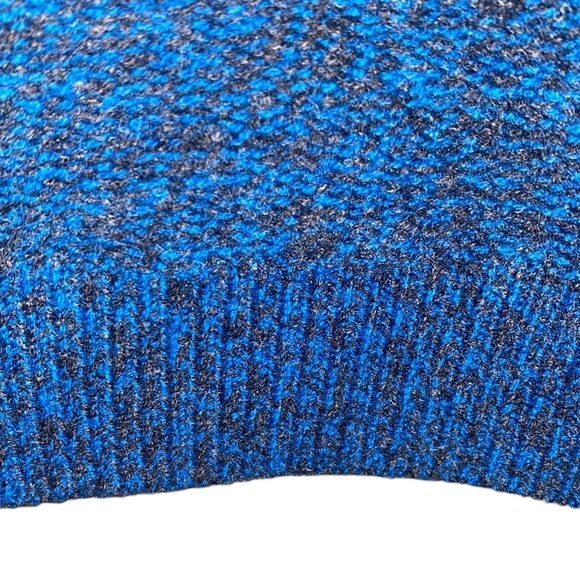 Neiman Marcus Blue/Black 100% Cashmere Cardigan, Size Medium - Picture 4 of 11